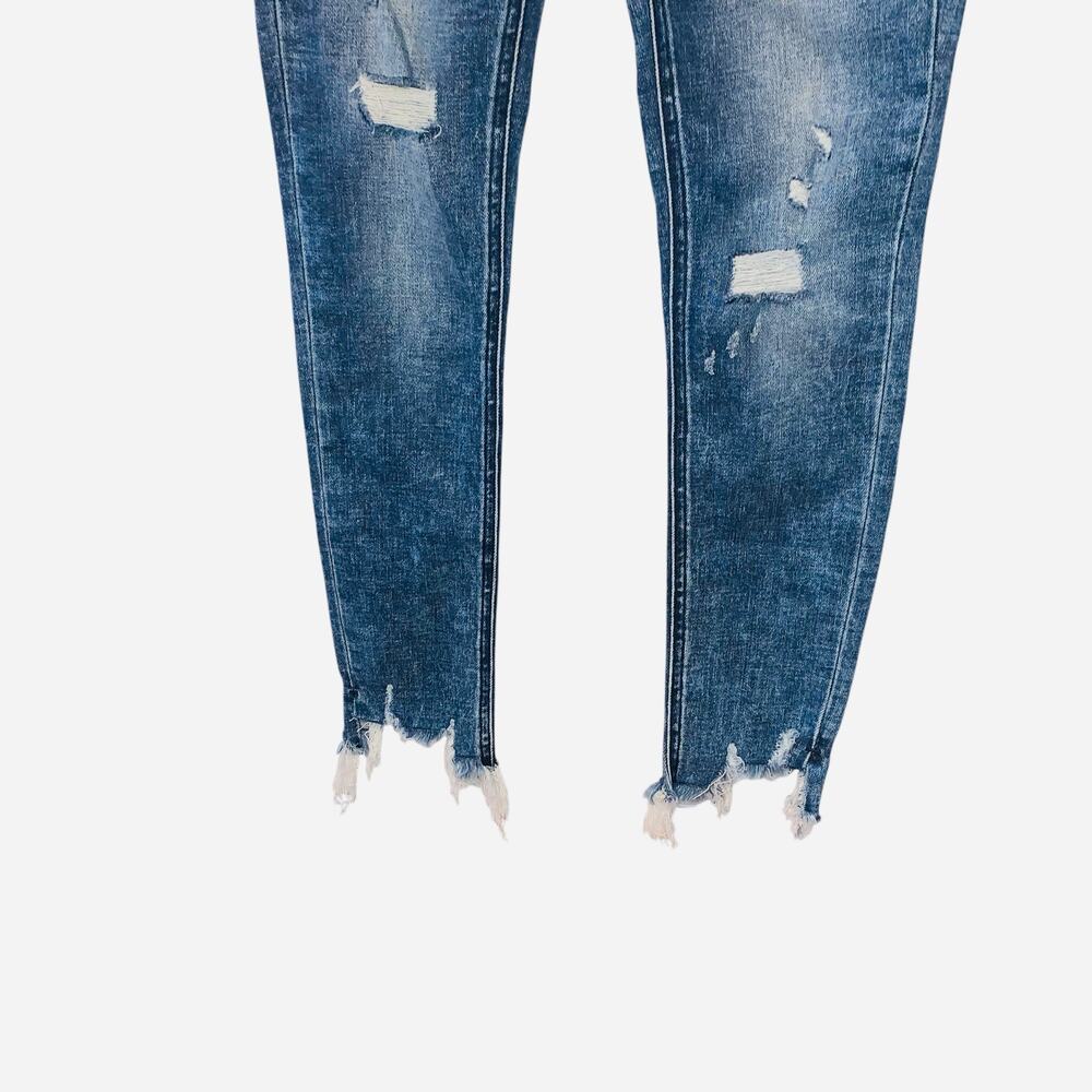 Flying Monkey chewed out hem Skinny Jeans sz 25 - Picture 5 of 9